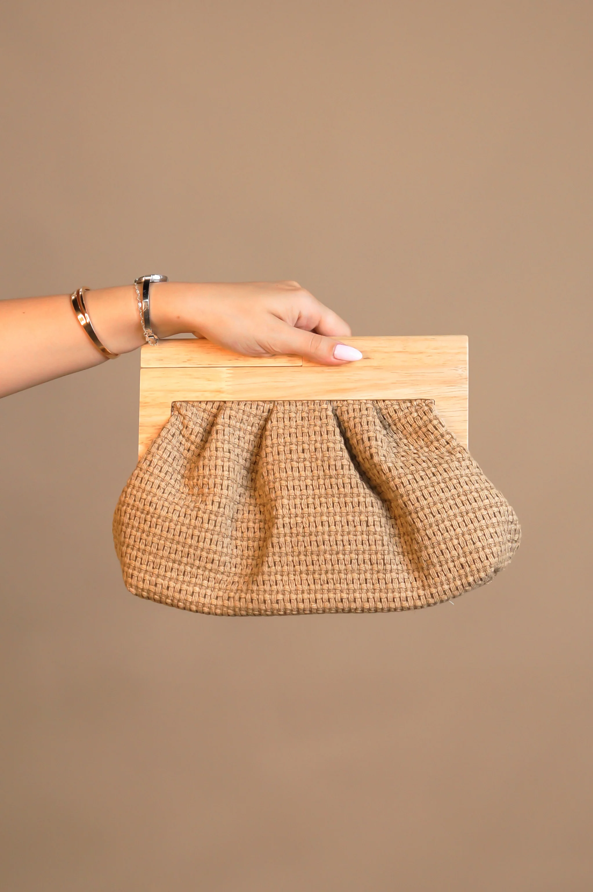 Bubble Purse - Natural, Brown, Blue, Pink - Image 3