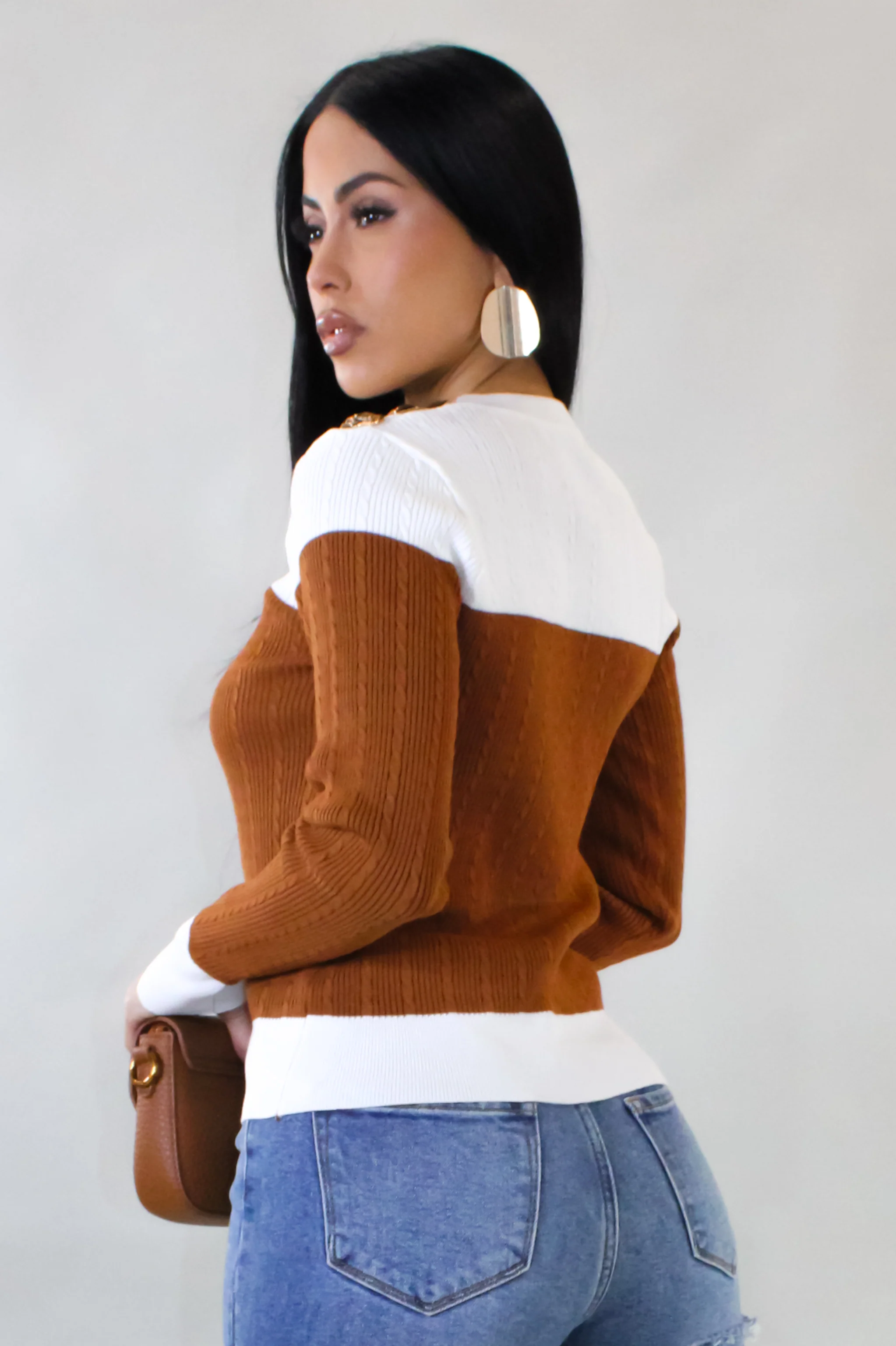 Class & Sass Top - Brown - Image 2