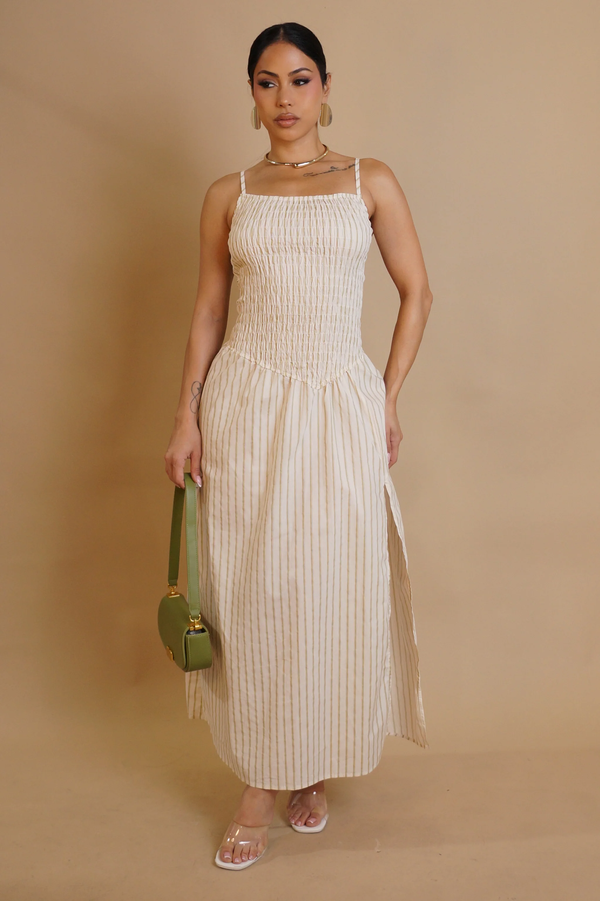 Cruise Control Midi Dress - Cream