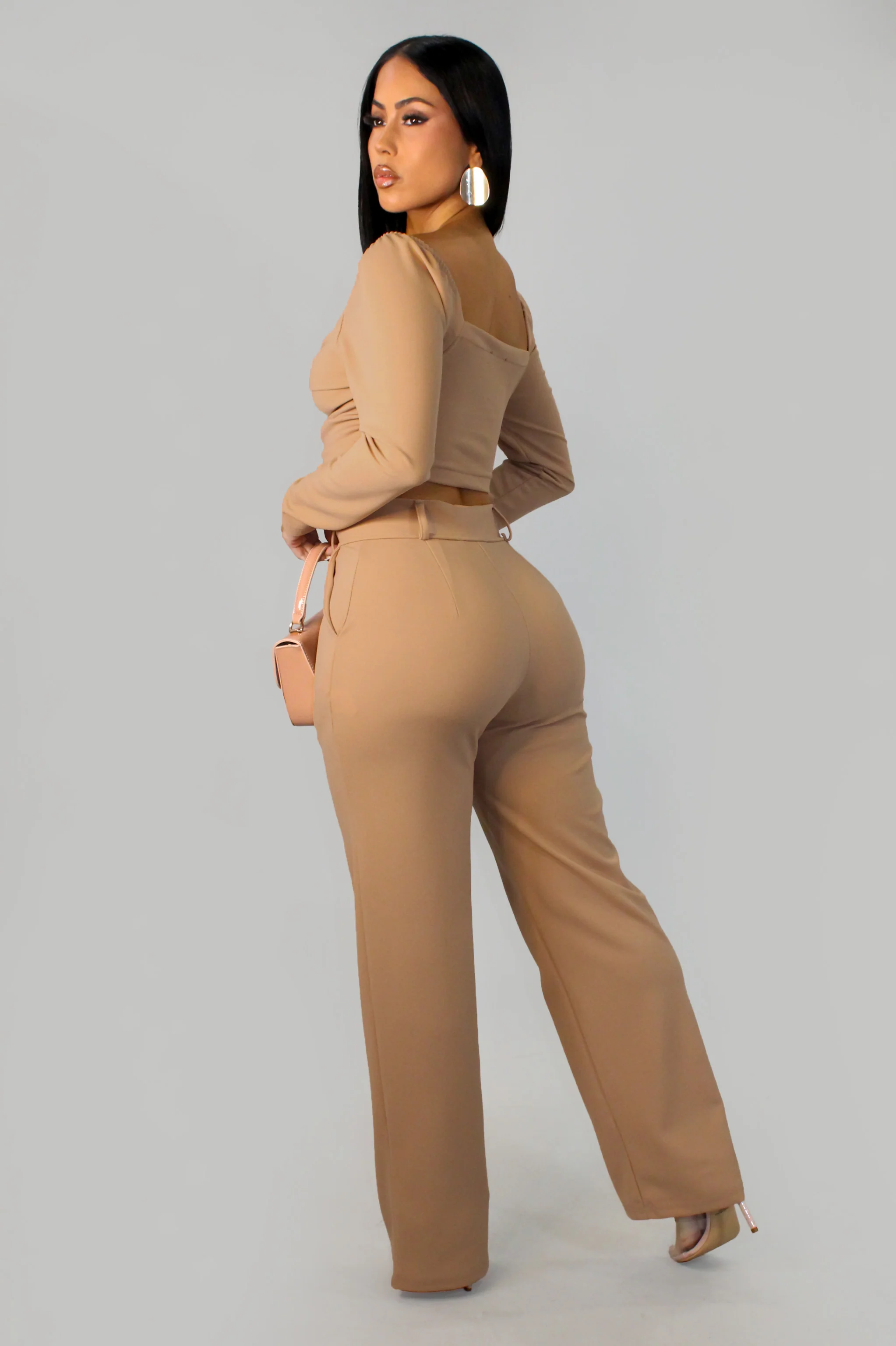 Early Brunch Pant Set - Camel - Image 2