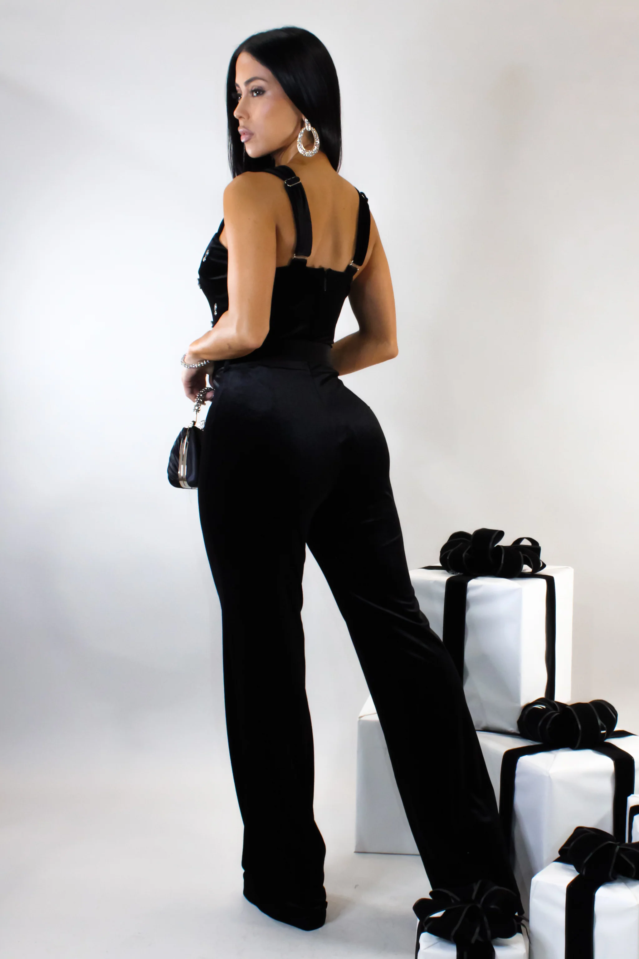 Feeling The Velvet Jumpsuit - Black - Image 4