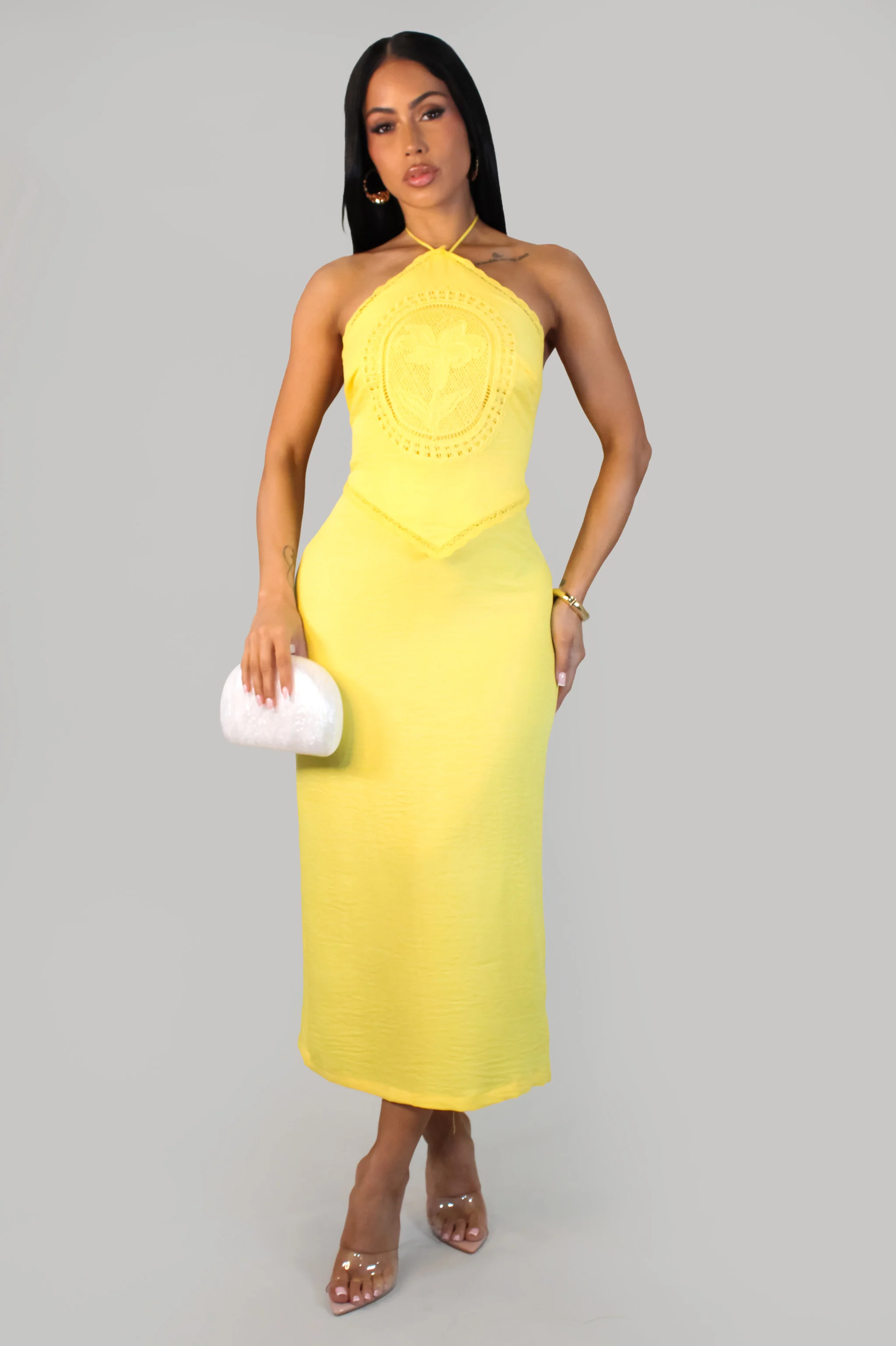 Graceful Muse Dress-Yellow