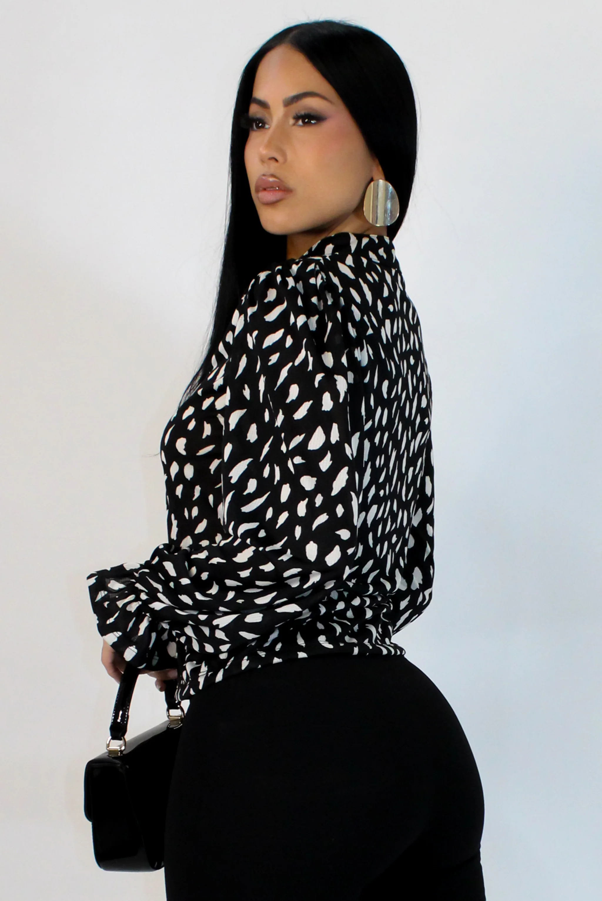 Jan's Top Blouse - Black - Image 2