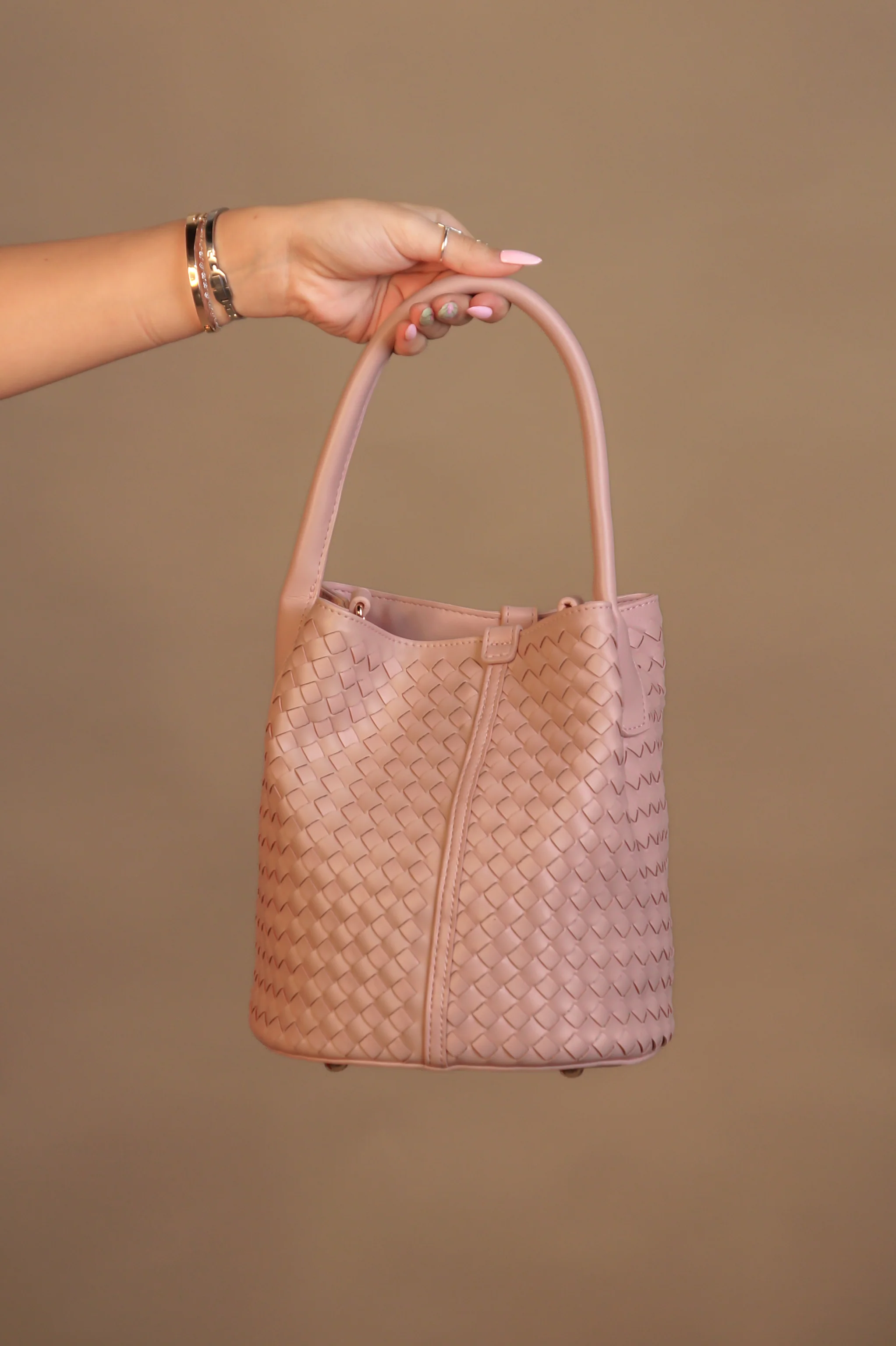 Making Moves Purse - Tan - Oat - Blue - Pink - Image 4