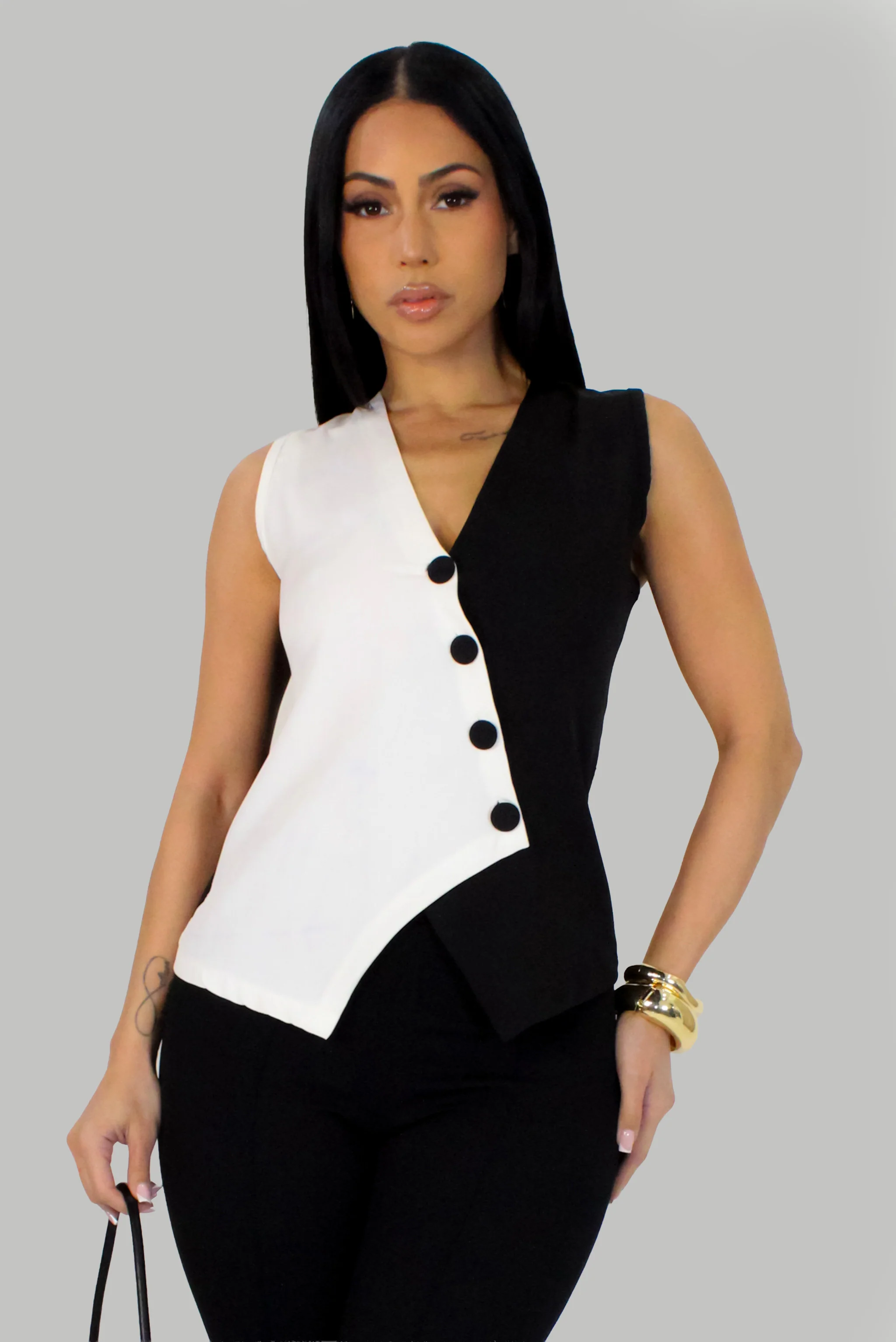 Mirna Top - Black & White
