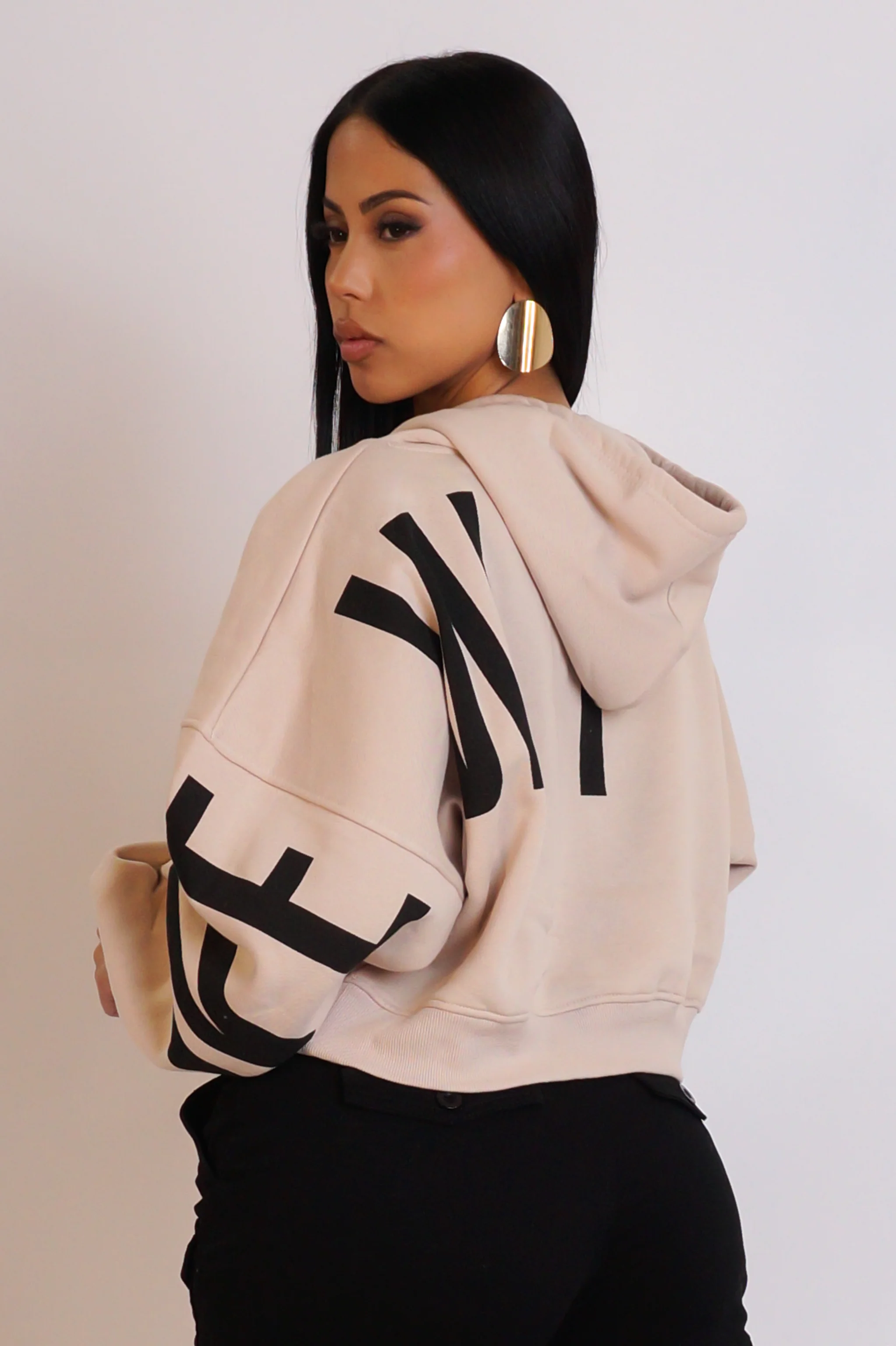 New York Hoodie - Cream - Image 3