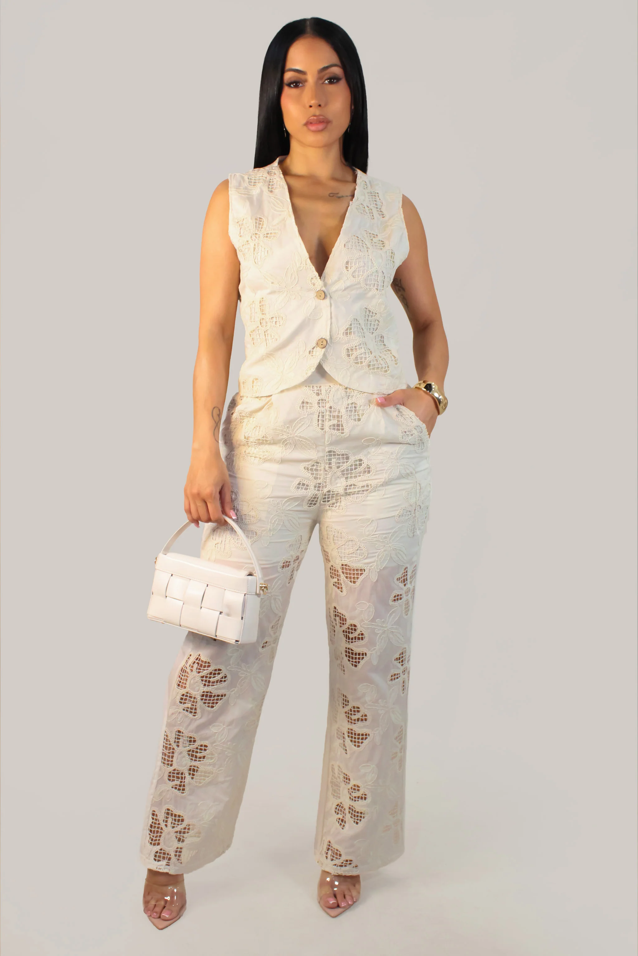 On My Terms Pant Set - Cream