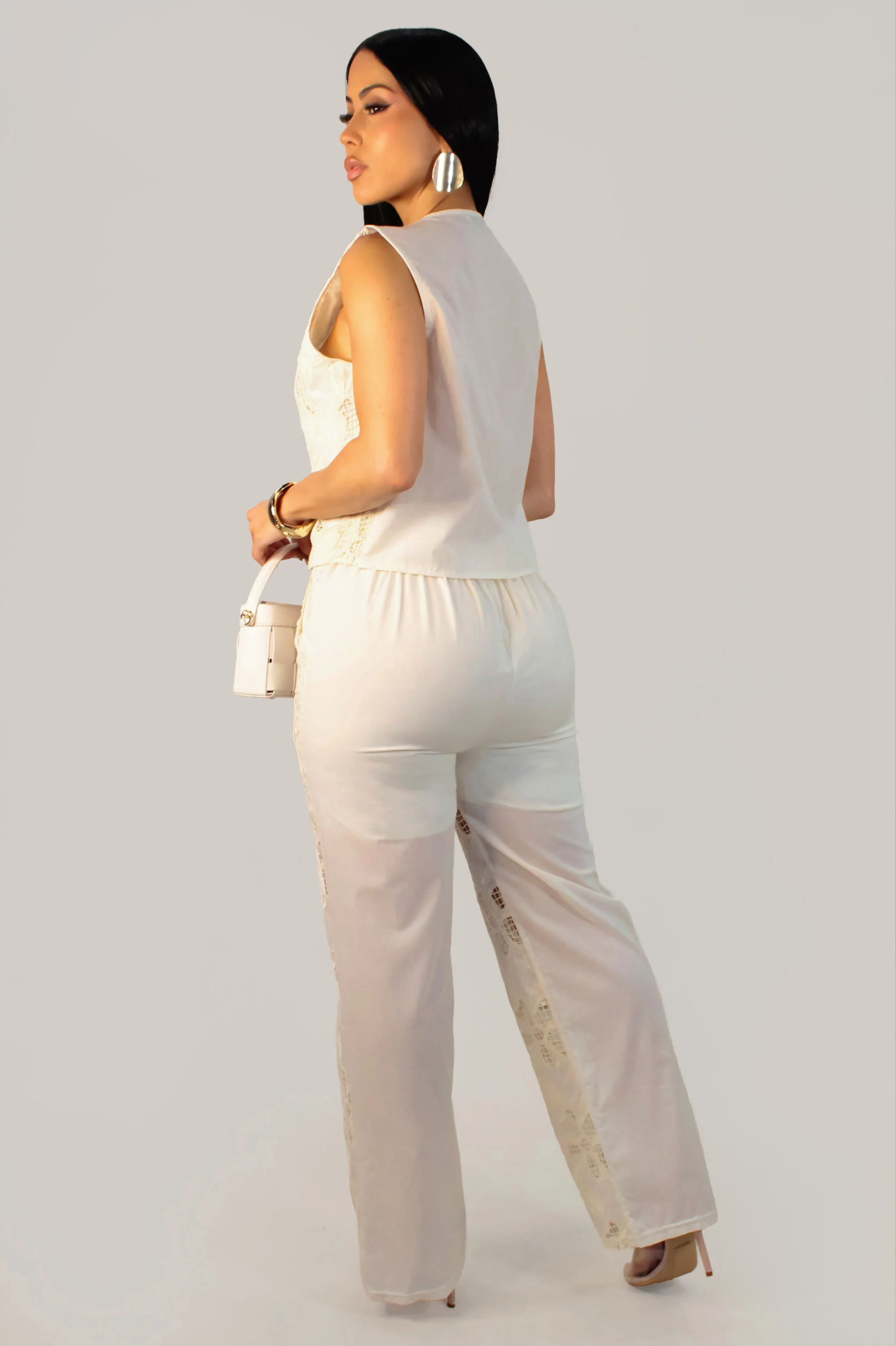 On My Terms Pant Set - Cream - Image 2