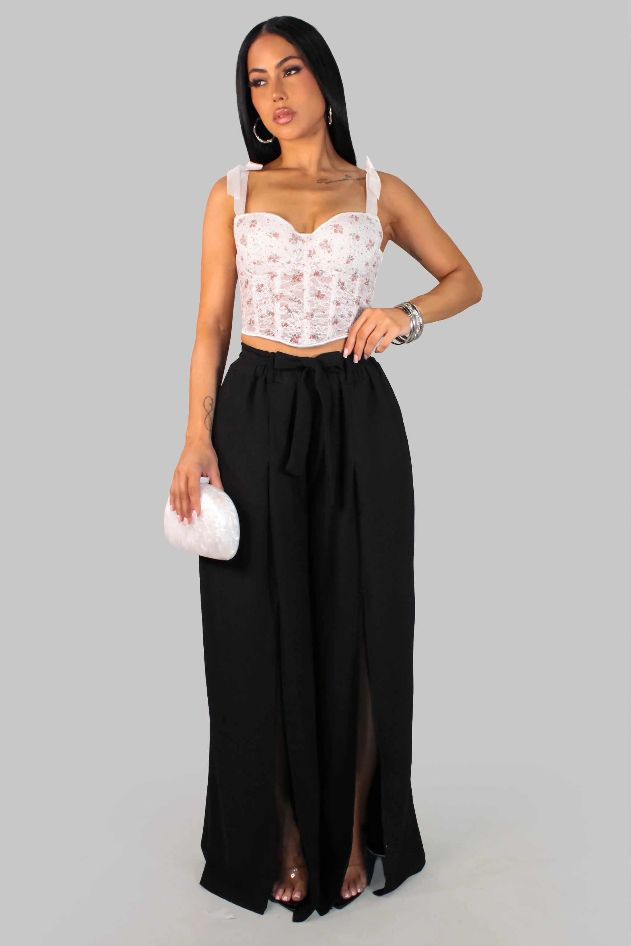 Palace In Paradise Open Leg Pant - Black - Image 2