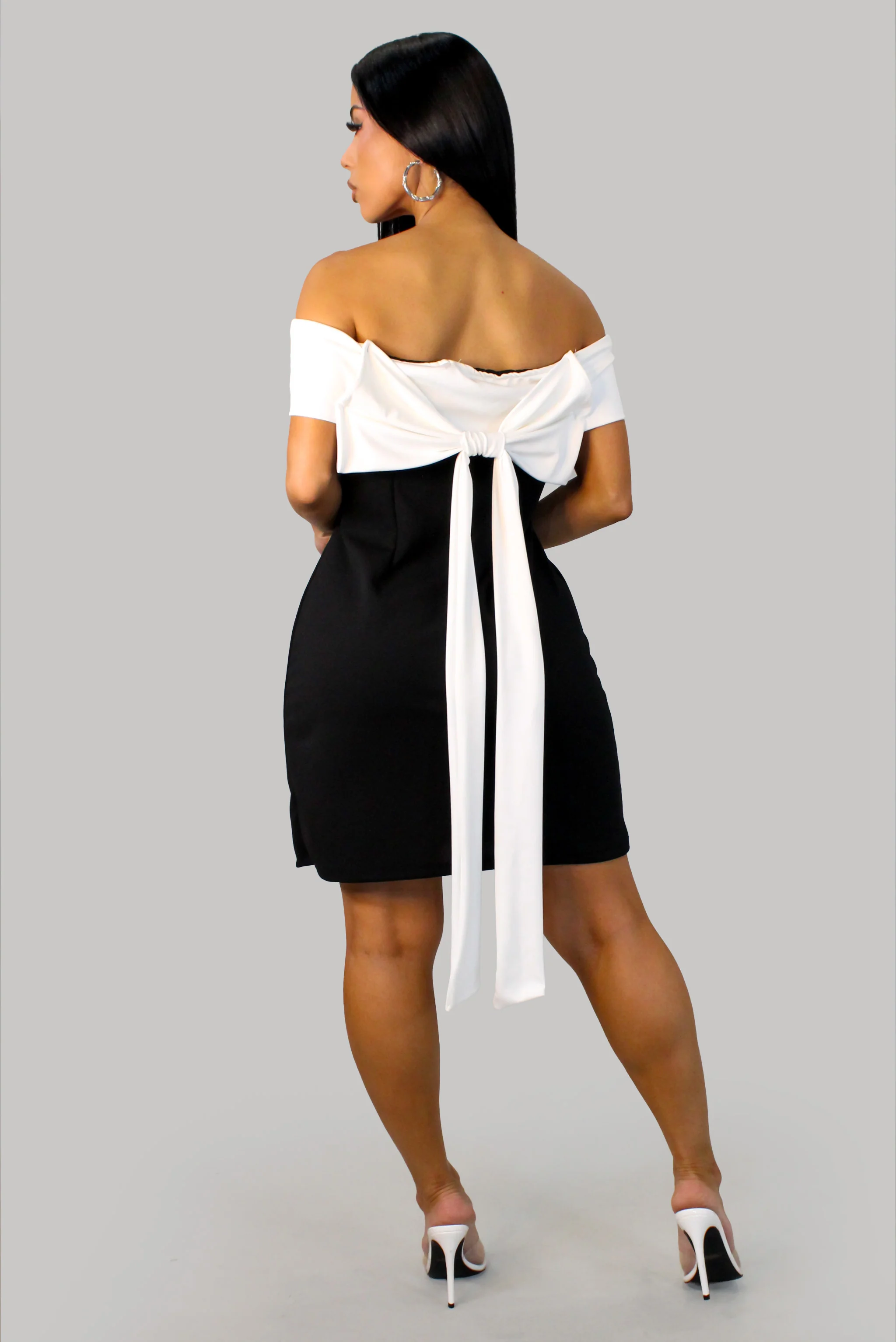 Splendid Mini Dress- Black - Image 3