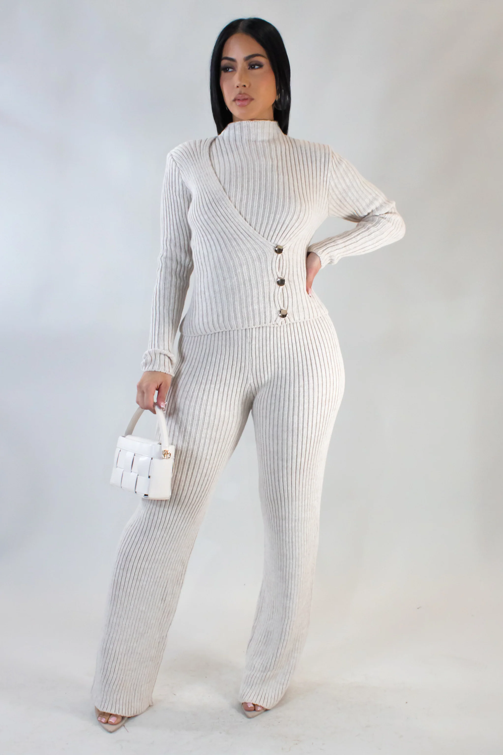 Stick Around Pant Set - Cream - Image 3