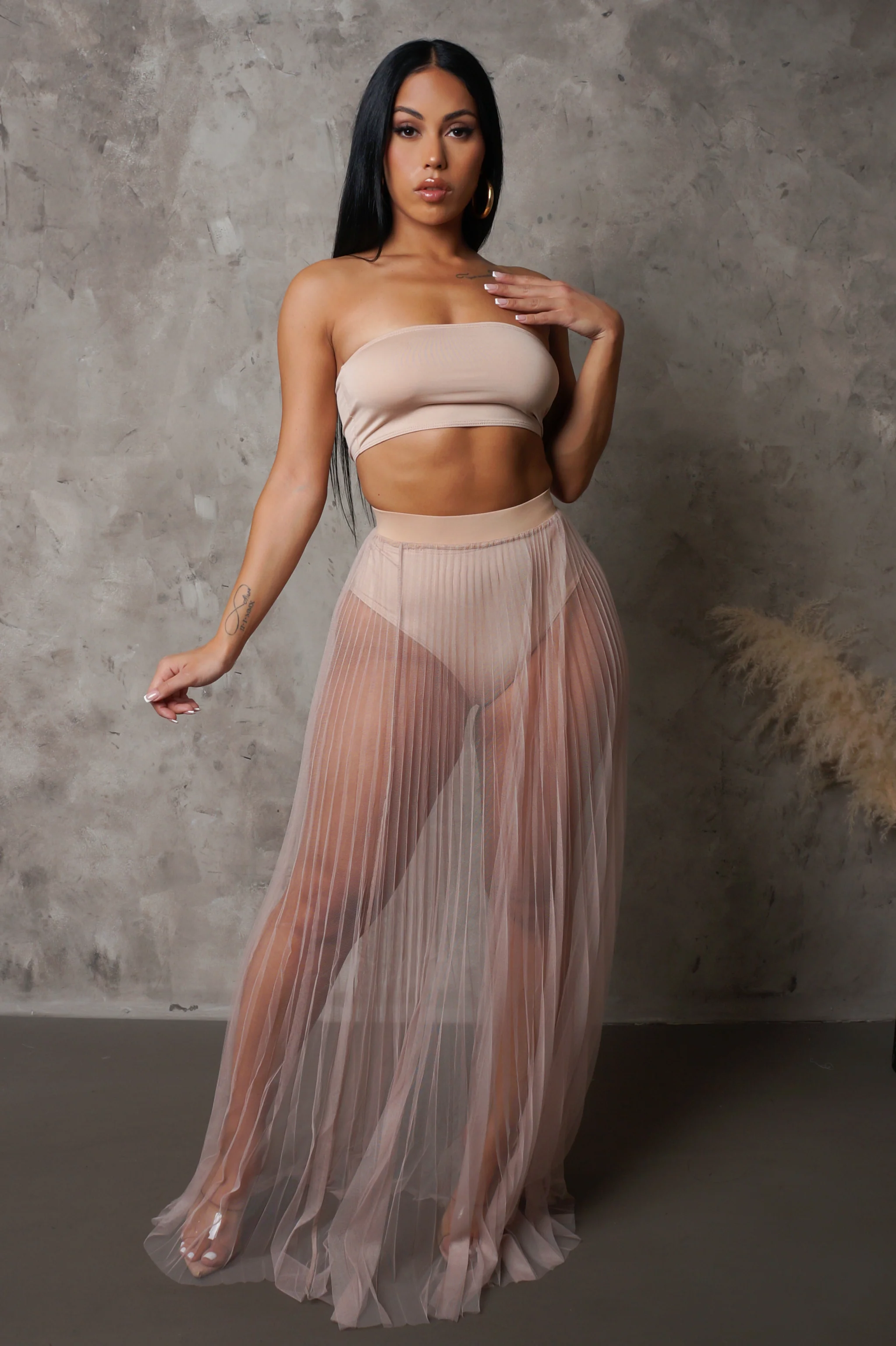 RESTOCK!! Sweet Like Sugar Skirt Set - Beige - Image 3