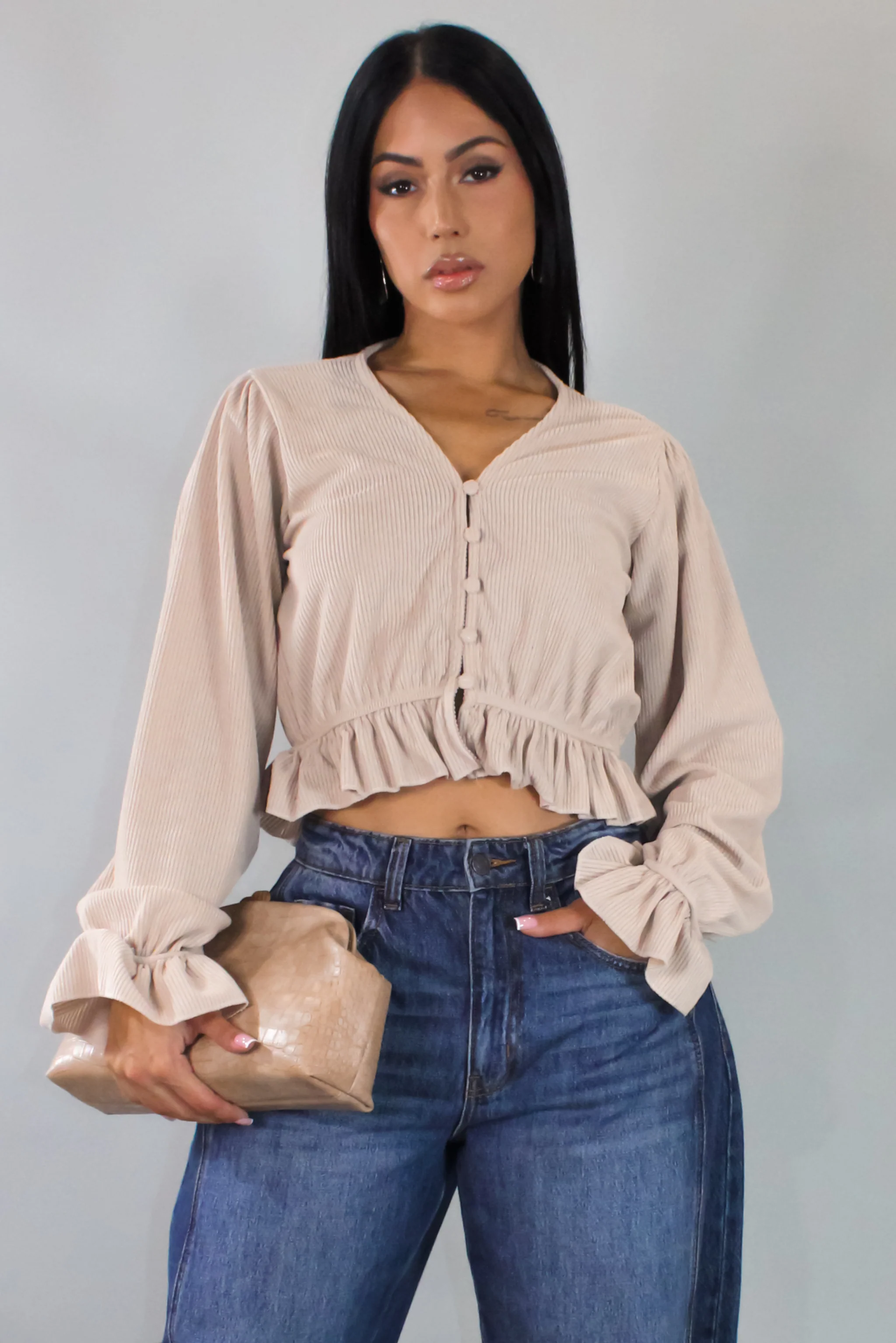 Take Me Out Top - Beige